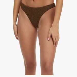 Good American Good Sparkle brown bikini bottom